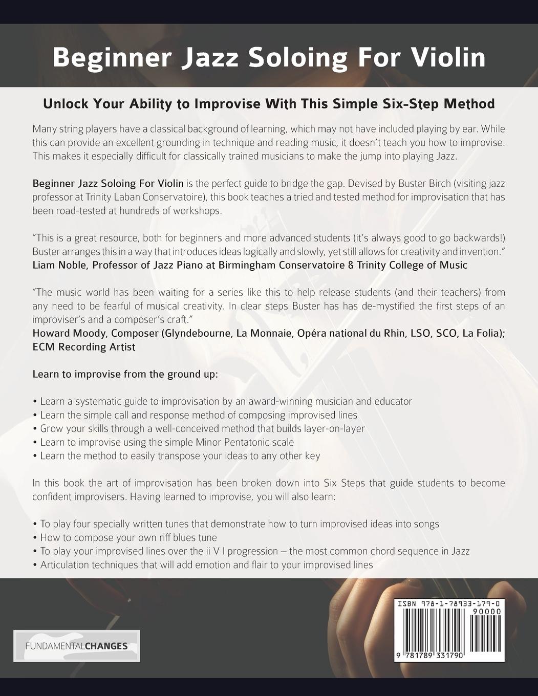 Rückseitencover Beginner Jazz Soloing for Violin