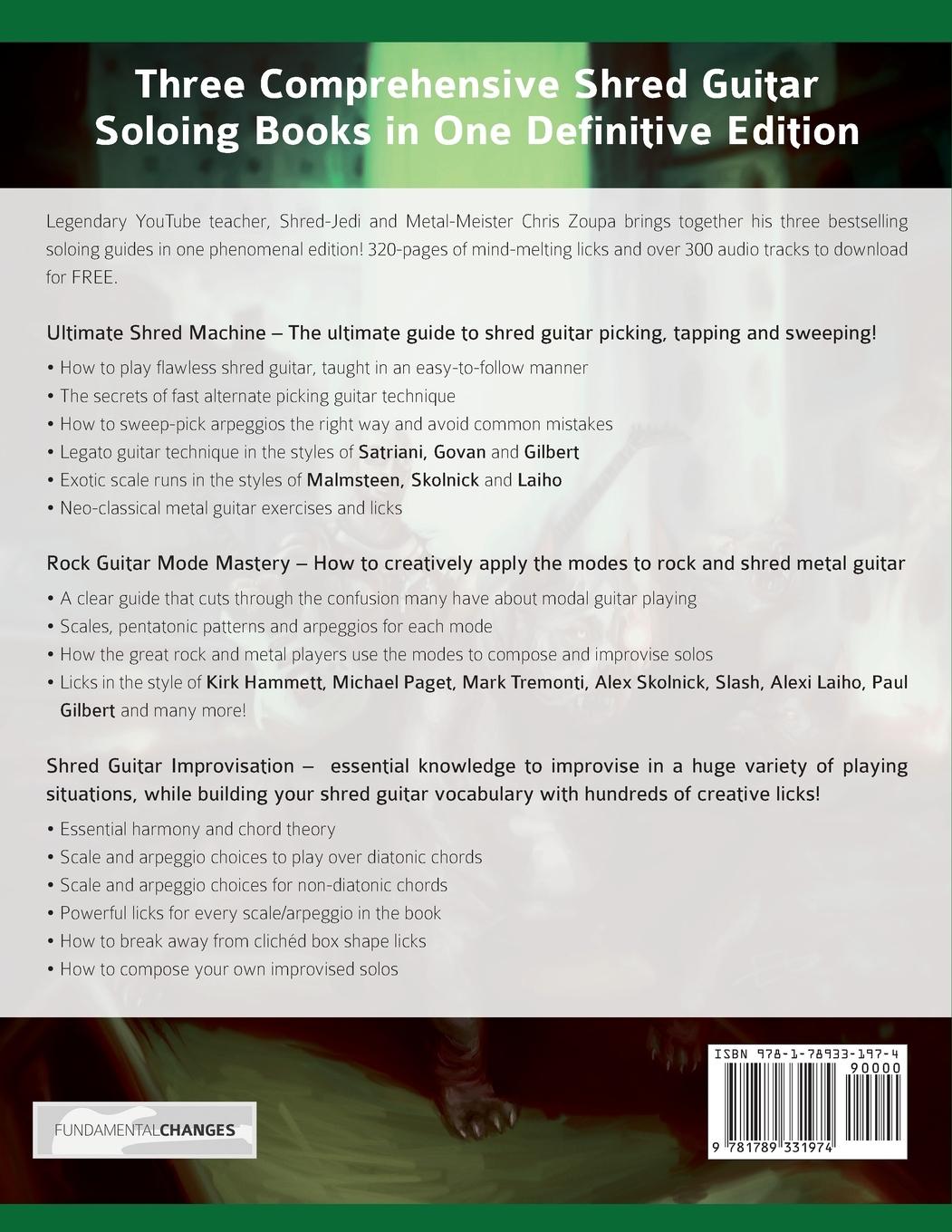 Rückseitencover Shred Guitar Soloing Compilation