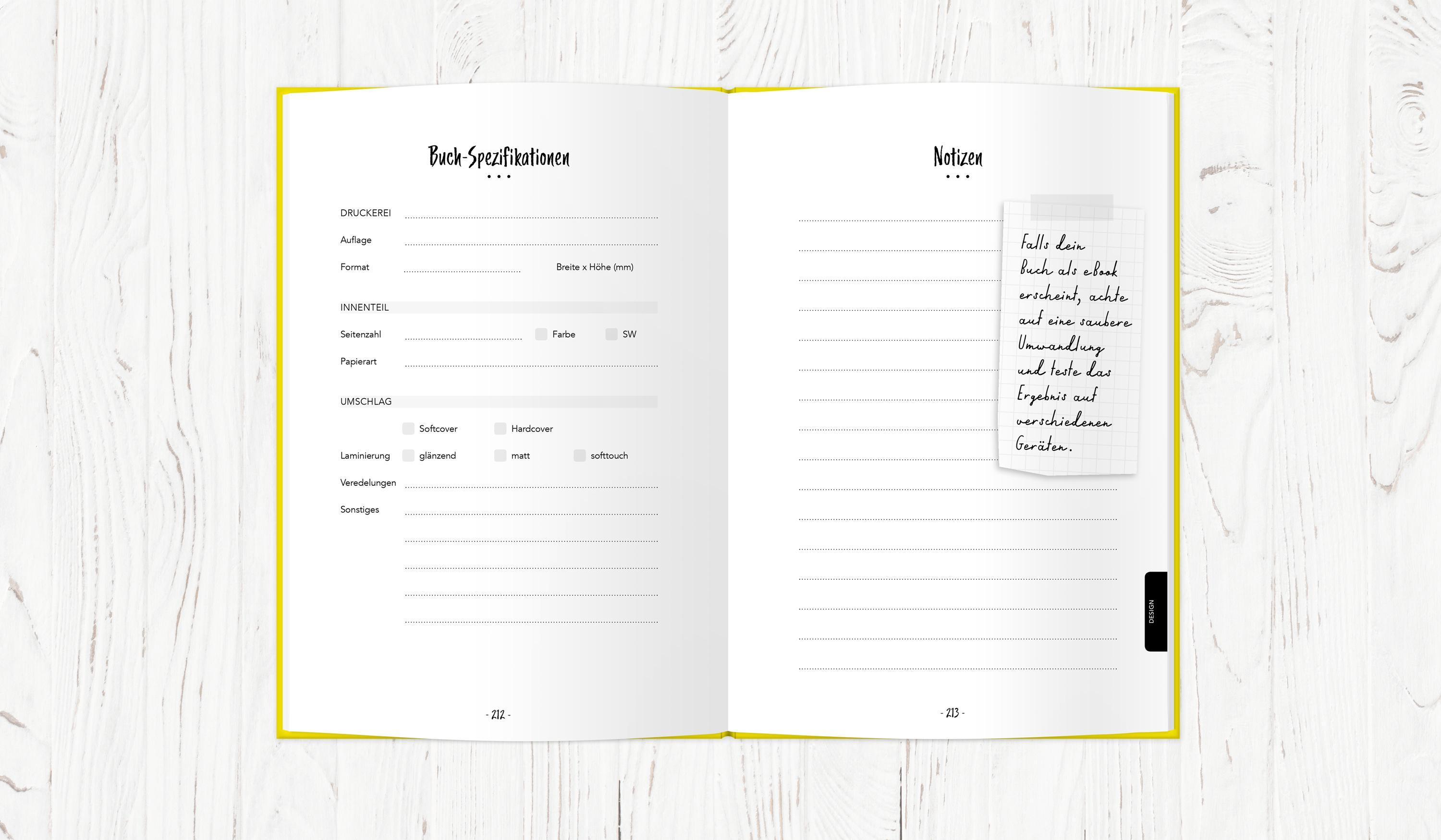 Beispielinhalt (Bild) Buchplaner, mit vielen Tipps & Checklisten