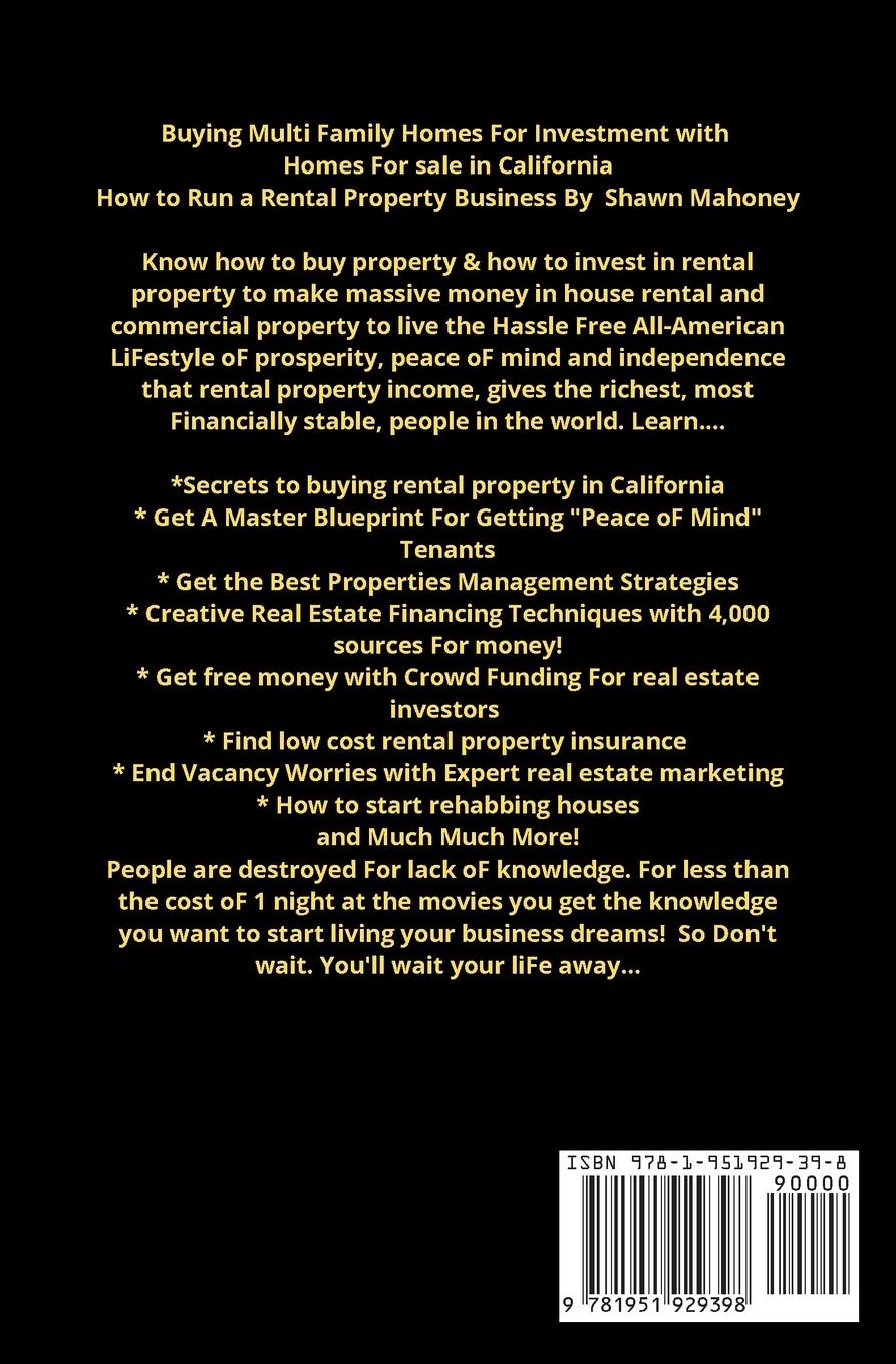 Rückseitencover Buying Multi Family Homes for Investment with Homes for sale in California