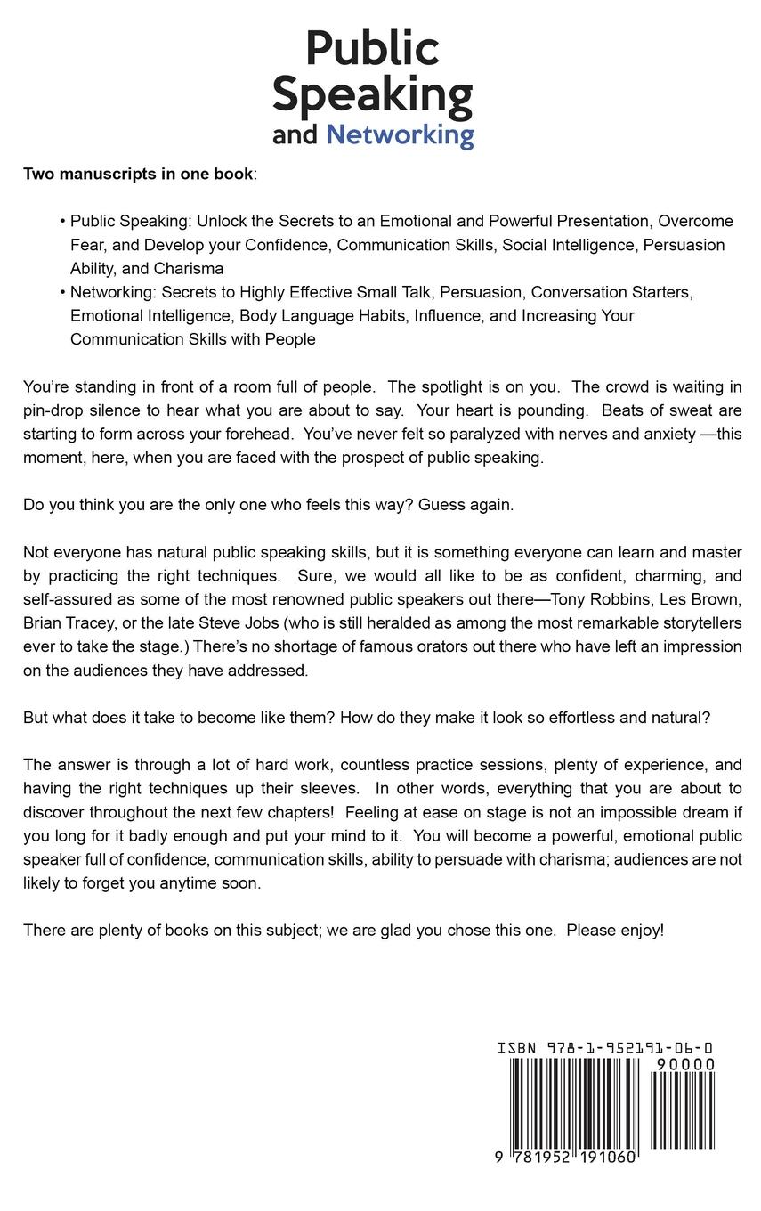 Rückseitencover Public Speaking and Networking