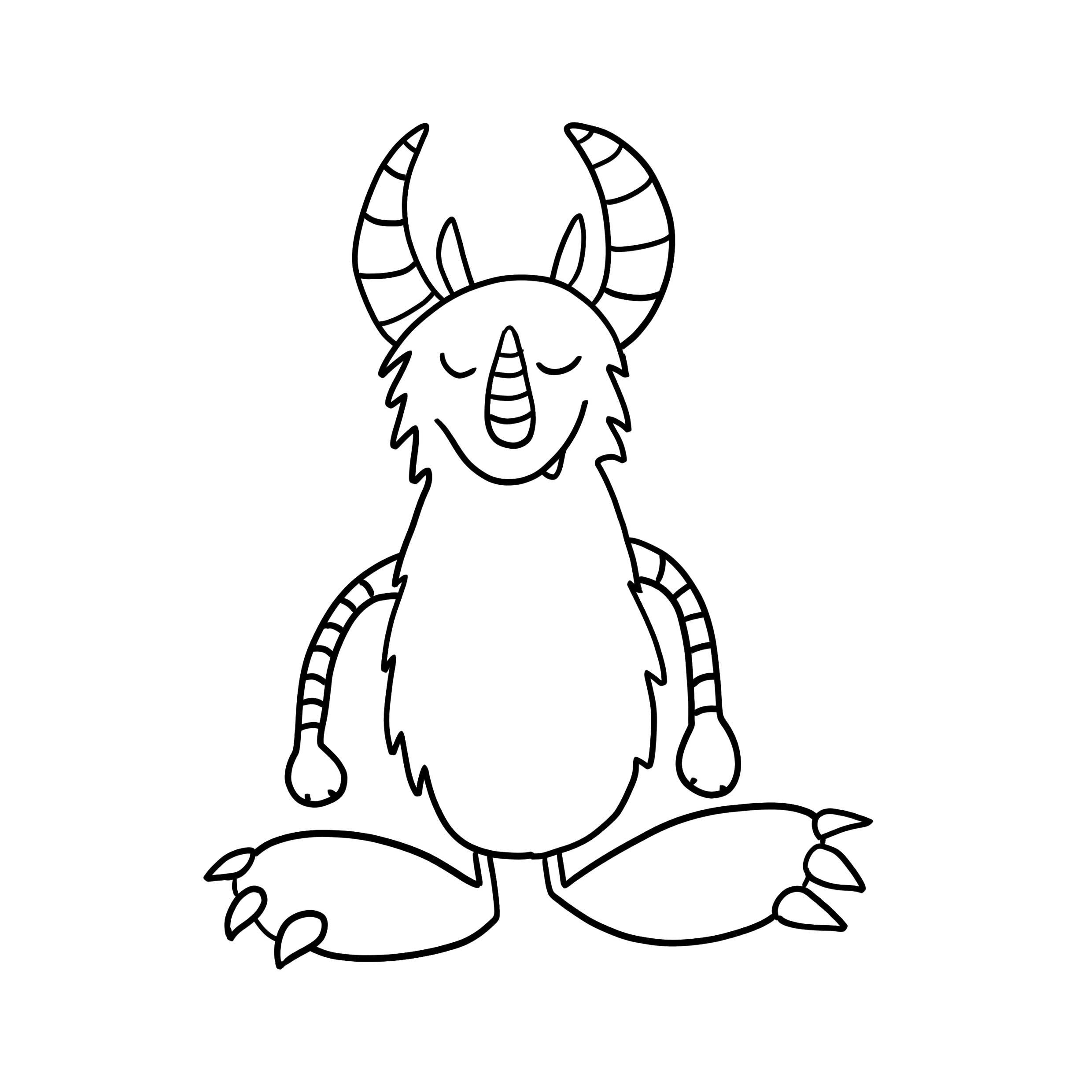 Beispielinhalt (Bild) Monster-Alarm! Das schaurig-schöne Monster-Malbuch für Kinder ab 3 Jahren