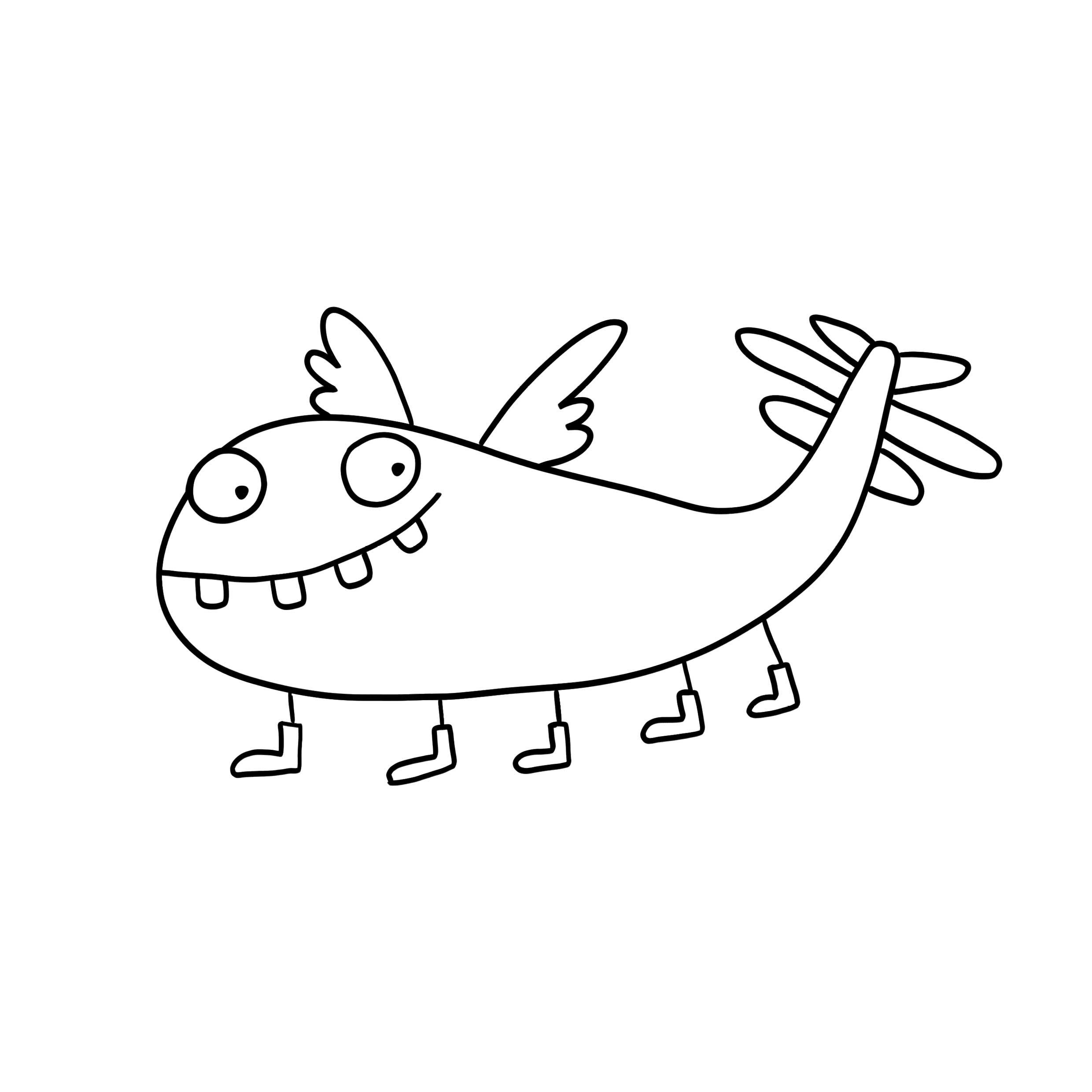 Beispielinhalt (Bild) Monster-Alarm! Das schaurig-schöne Monster-Malbuch für Kinder ab 3 Jahren