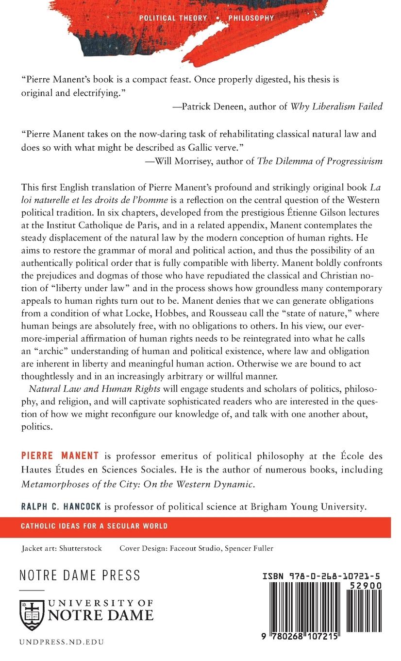 Rückseitencover Natural Law and Human Rights
