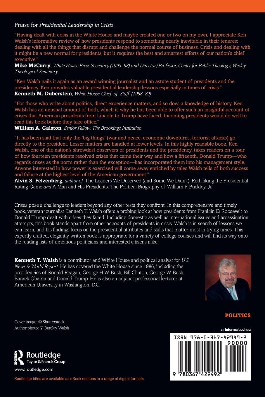 Rückseitencover Presidential Leadership in Crisis