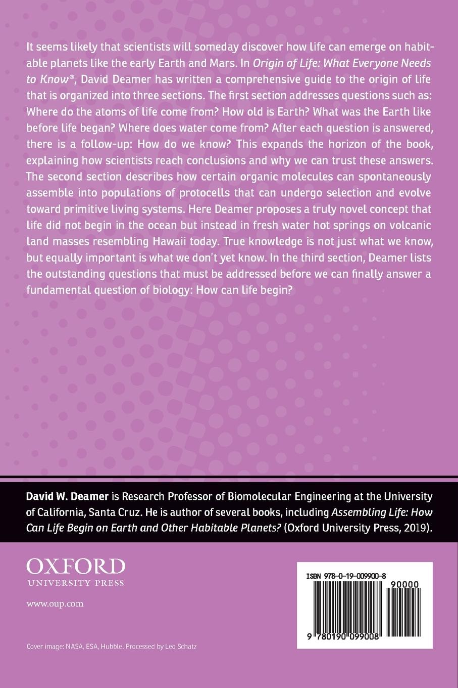 Rückseitencover Origin of Life