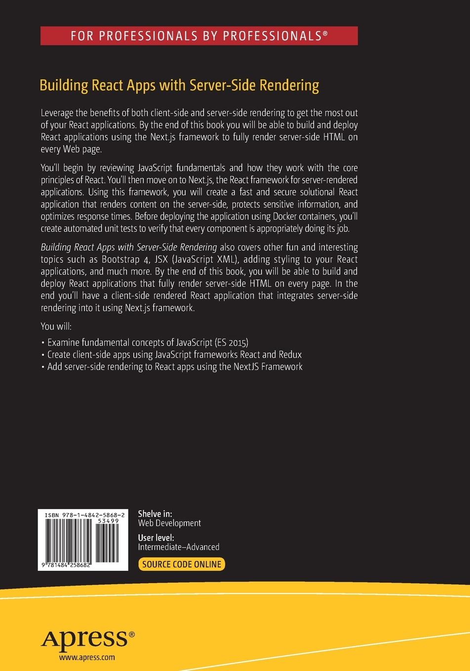 Rückseitencover Building React Apps with Server-Side Rendering