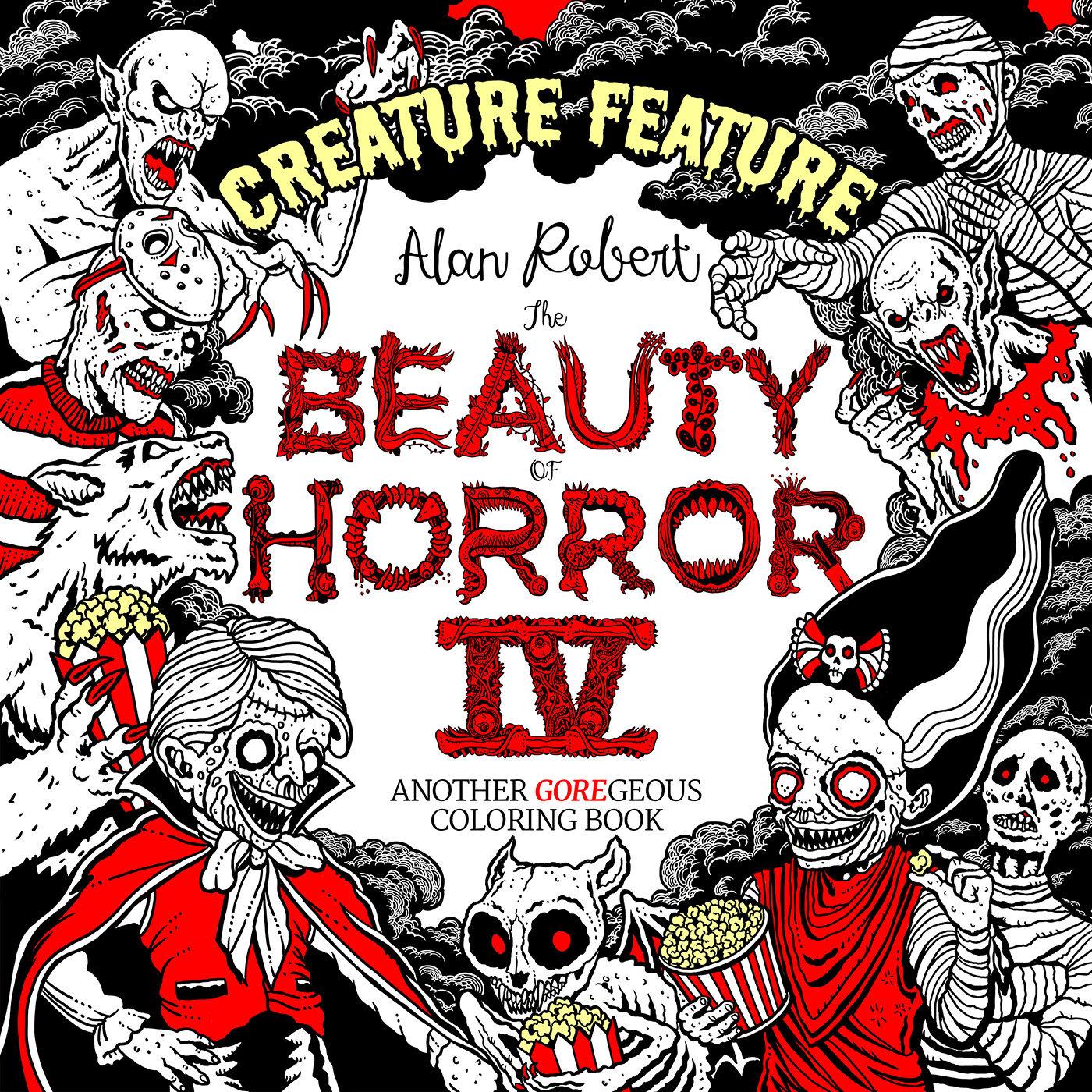 Vorderes Coverbild The Beauty of Horror 4: Creature Feature Coloring Book
