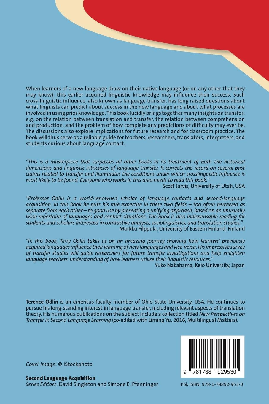 Rückseitencover Explorations of Language Transfer