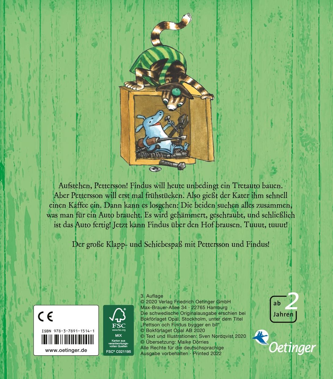 Rückseitencover Pettersson und Findus bauen ein Auto