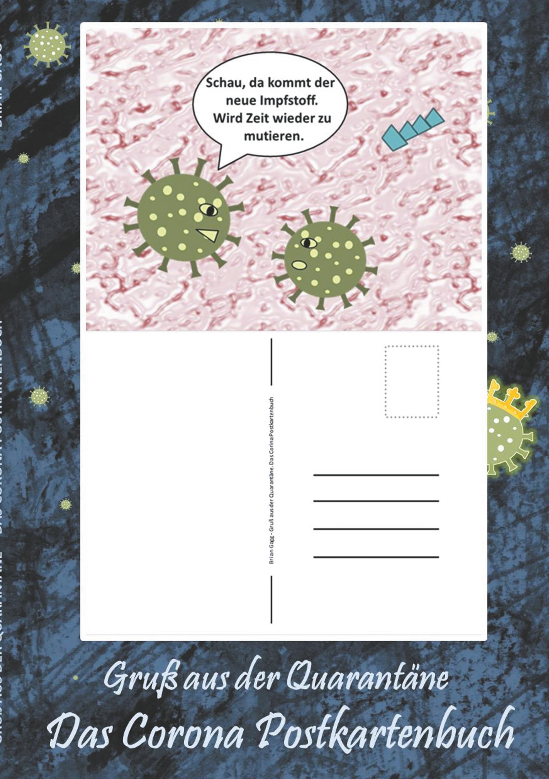 Vorderes Coverbild Gruß aus der Quarantäne  - DAS CORONA POSTKARTENBUCH