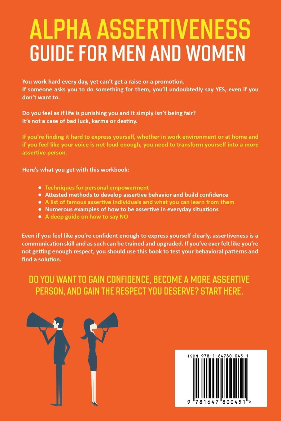 Rückseitencover Alpha Assertiveness Guide for Men and Women