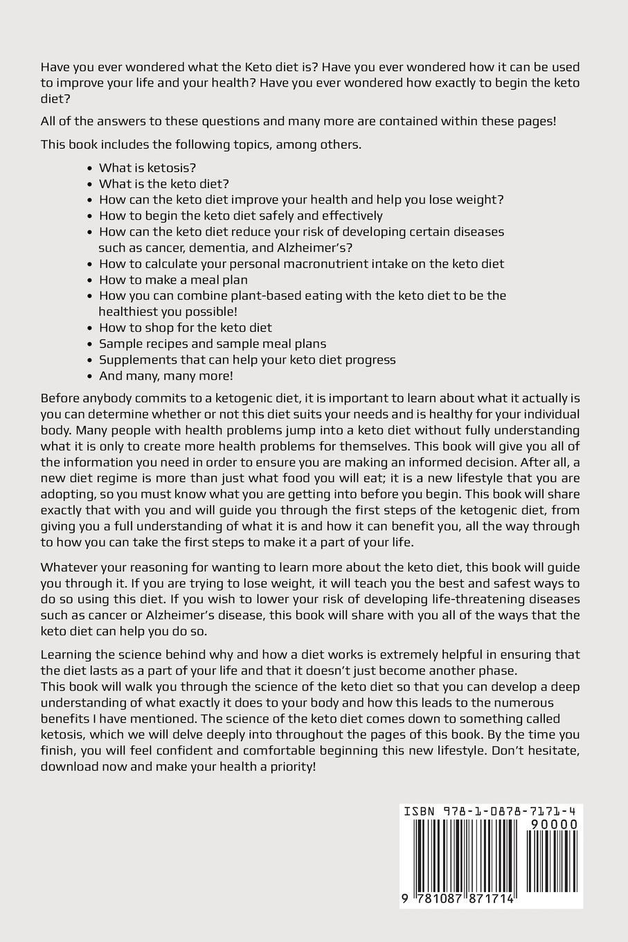 Rückseitencover Keto Diet for Beginners