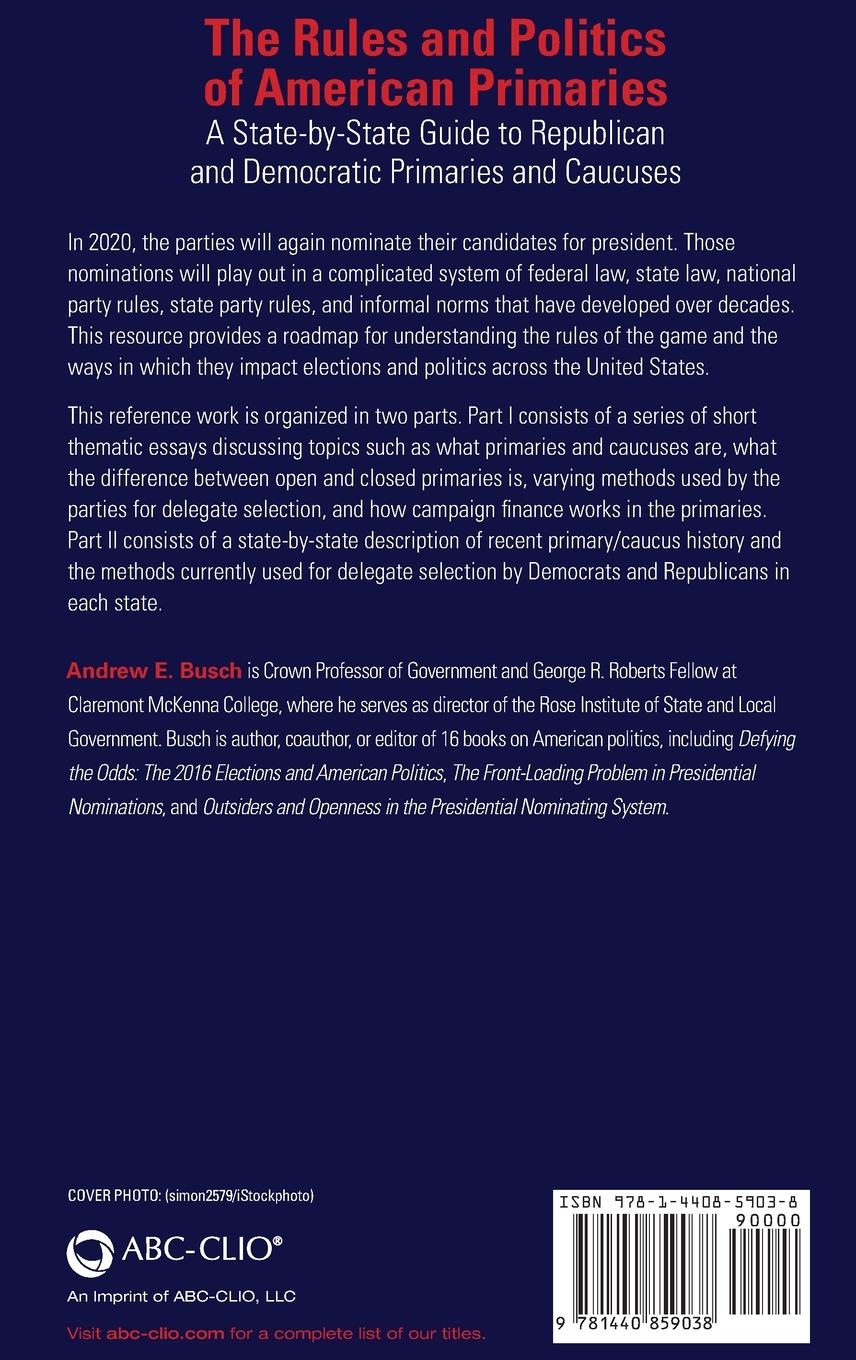 Rückseitencover The Rules and Politics of American Primaries