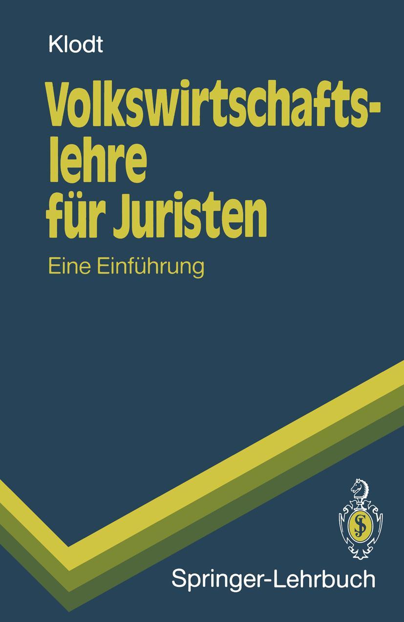 Vorderes Coverbild Volkswirtschaftslehre für Juristen