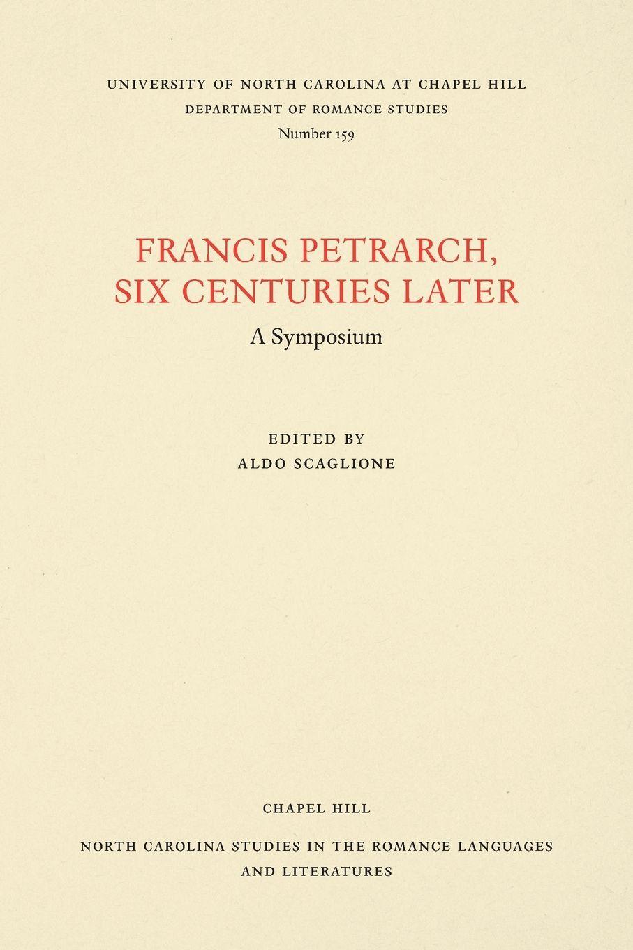 Vorderes Coverbild Francis Petrarch, Six Centuries Later