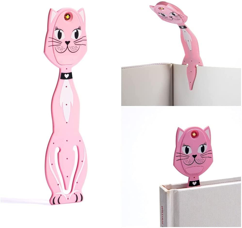 Rückseitencover Flexilight Animal Leselicht (Pink Katze) | | 2 in 1 Leselampe & Lesezeichen | LED Leselicht | Geschenk für Leser, Buchliebhaber | Deutsche Ausgabe