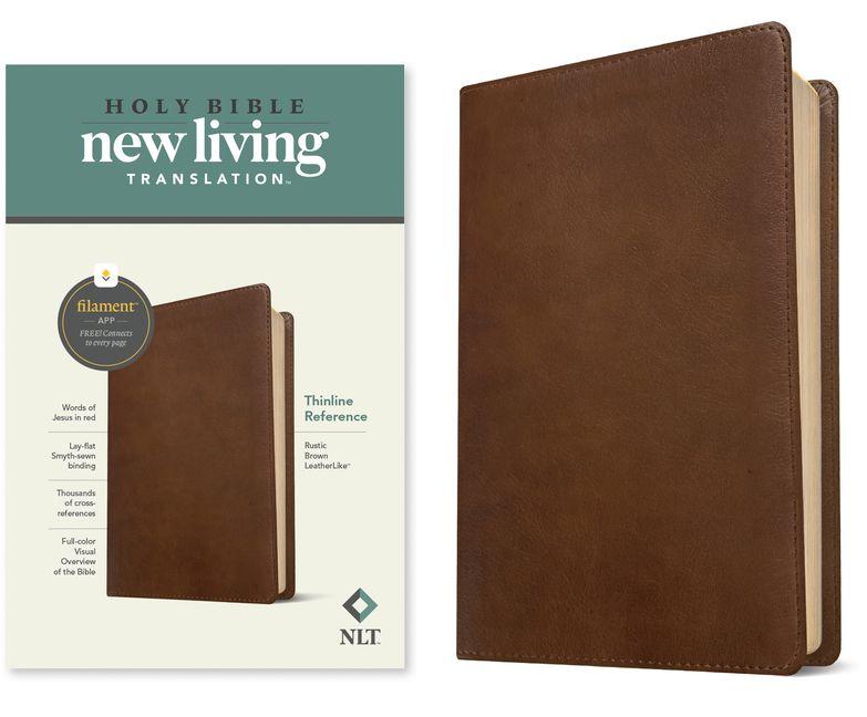 Vorderes Coverbild NLT Thinline Reference Bible, Filament Enabled Edition (Red Letter, Leatherlike, Rustic Brown)