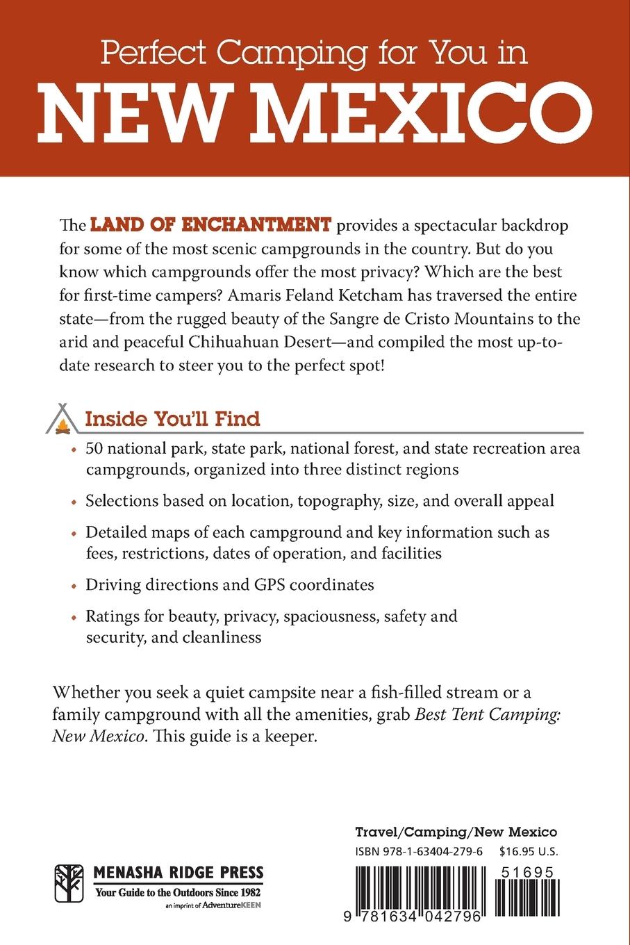 Rückseitencover Best Tent Camping: New Mexico