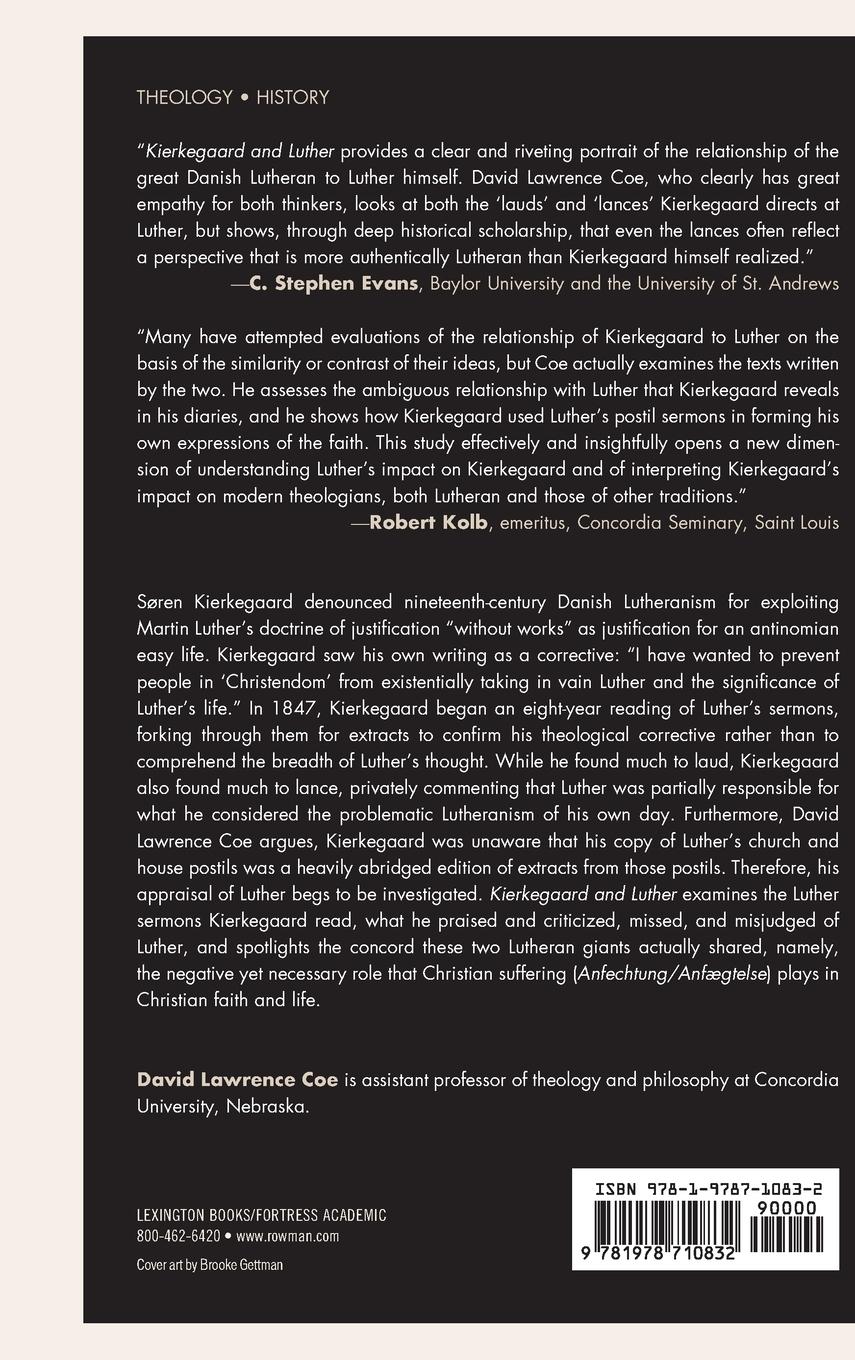 Rückseitencover Kierkegaard and Luther