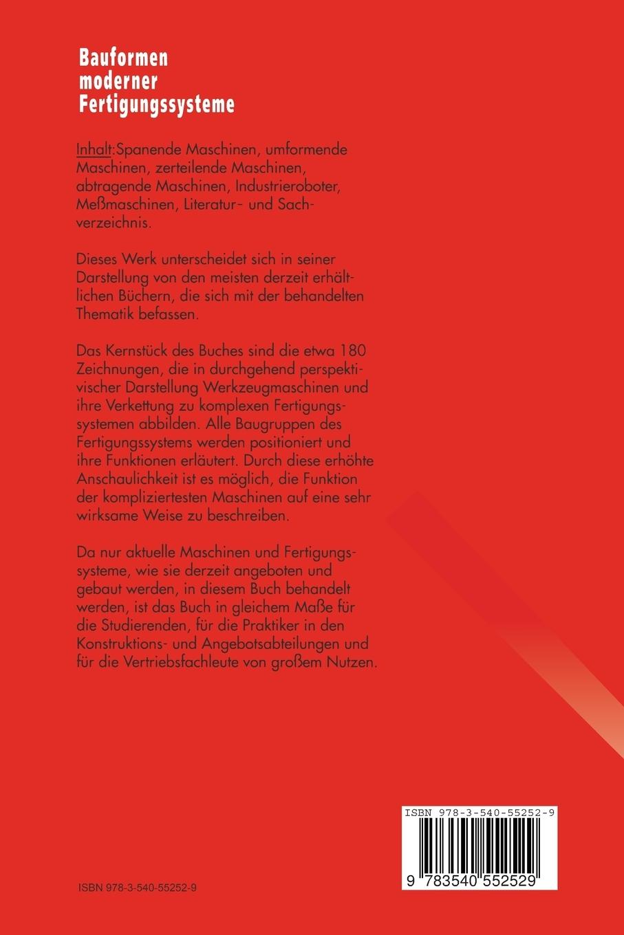 Rückseitencover Bauformen moderner Fertigungssysteme