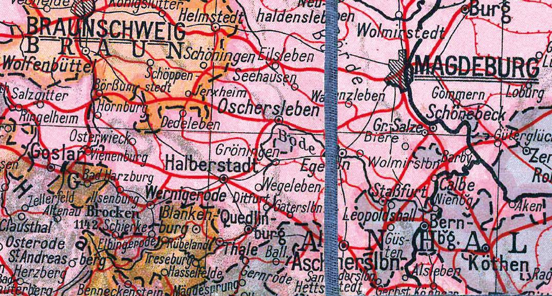 Beispielinhalt (Bild) Karte von DEUTSCHLAND - 1920 - gerollt