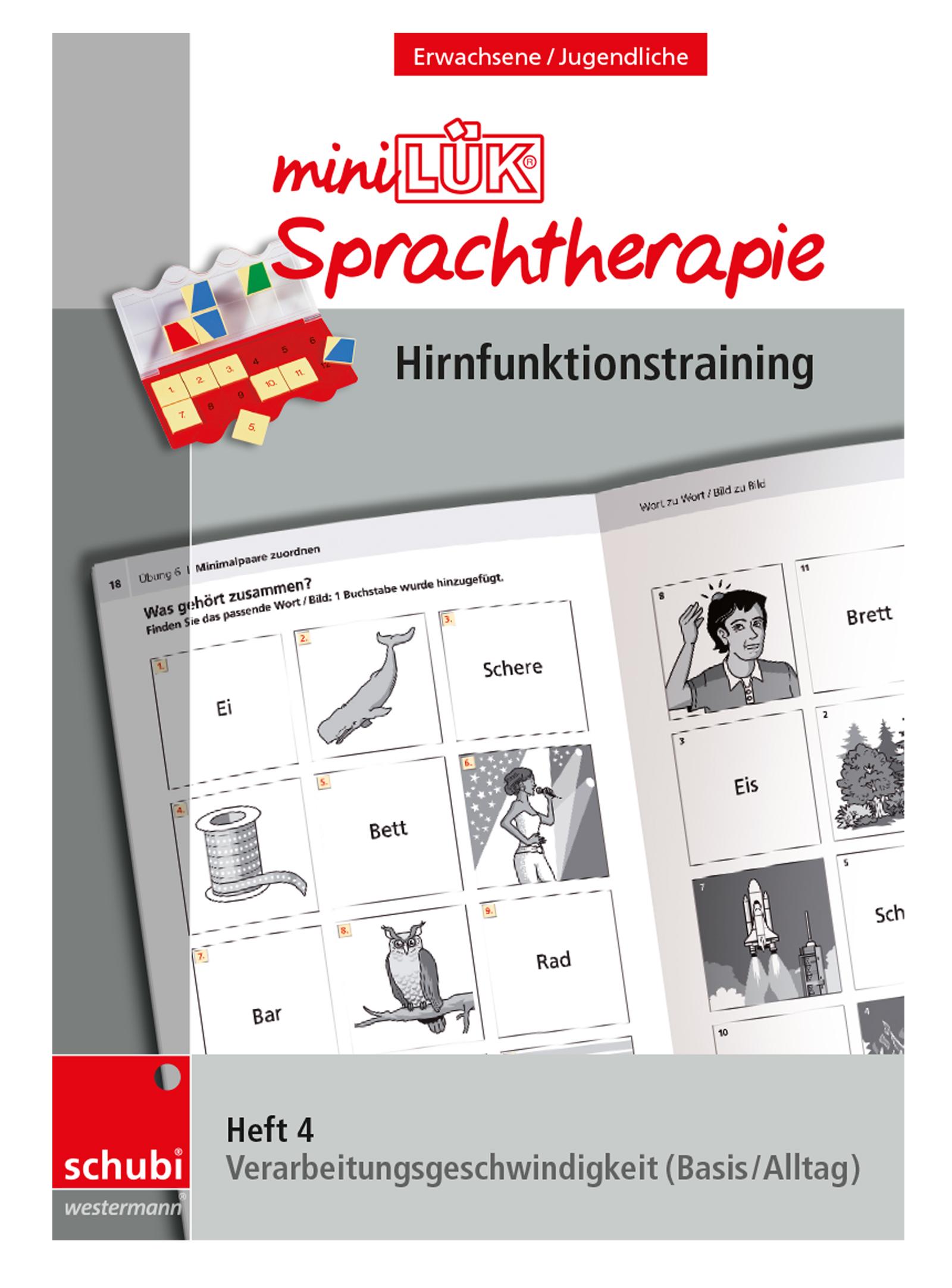Vorderes Coverbild miniLÜK-Sprachtherapie - Hirnfunktionstraining. Heft 4