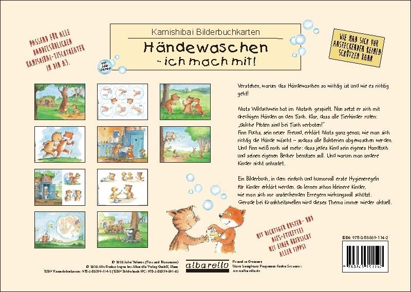 Beispielinhalt (Bild) HÄNDEWASCHEN - ICH MACH MIT! 11 Kamishibai-Bilderbuchkarten