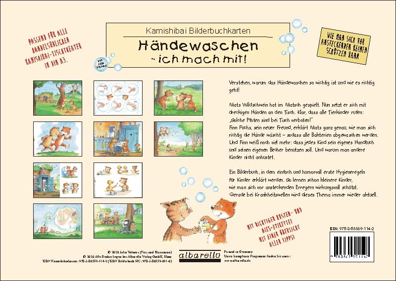 Rückseitencover HÄNDEWASCHEN - ICH MACH MIT! 11 Kamishibai-Bilderbuchkarten