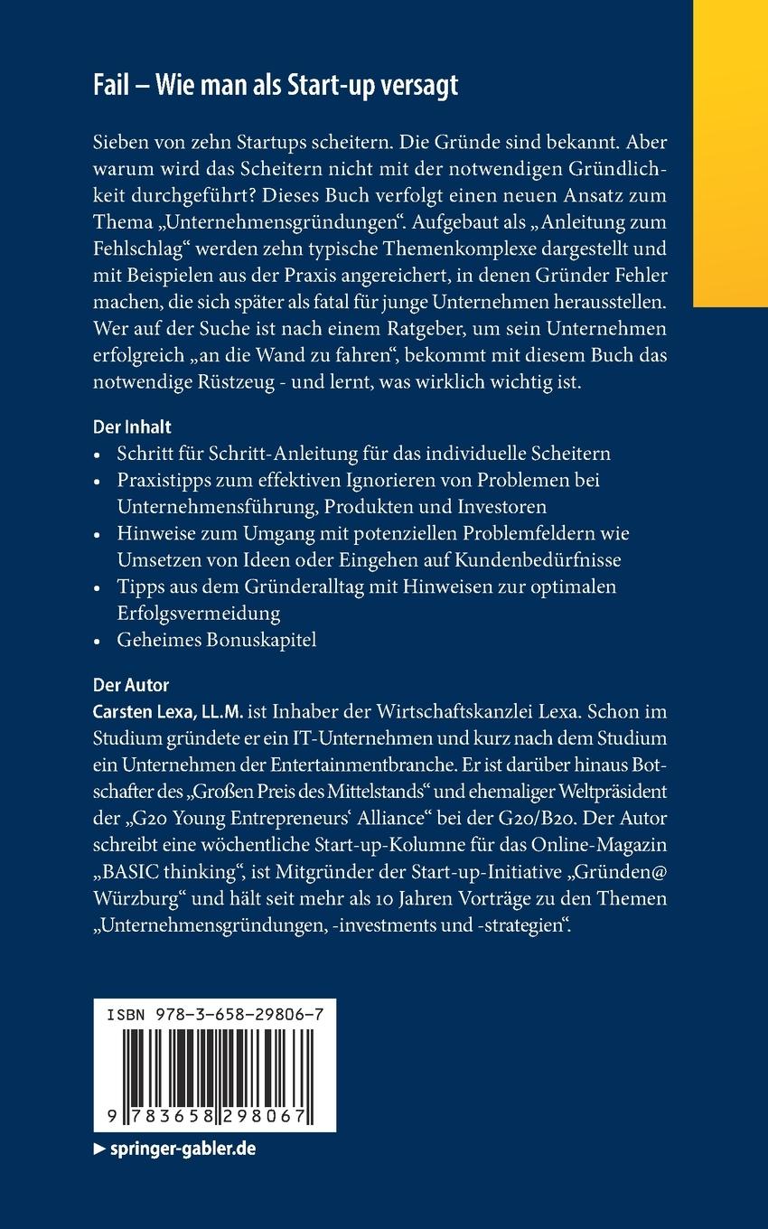 Rückseitencover Fail - Wie man als Start-up versagt