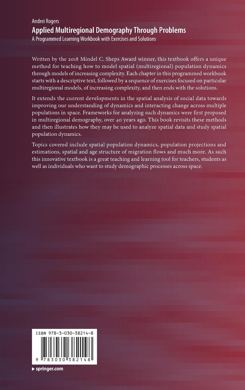 Rückseitencover Applied Multiregional Demography Through Problems