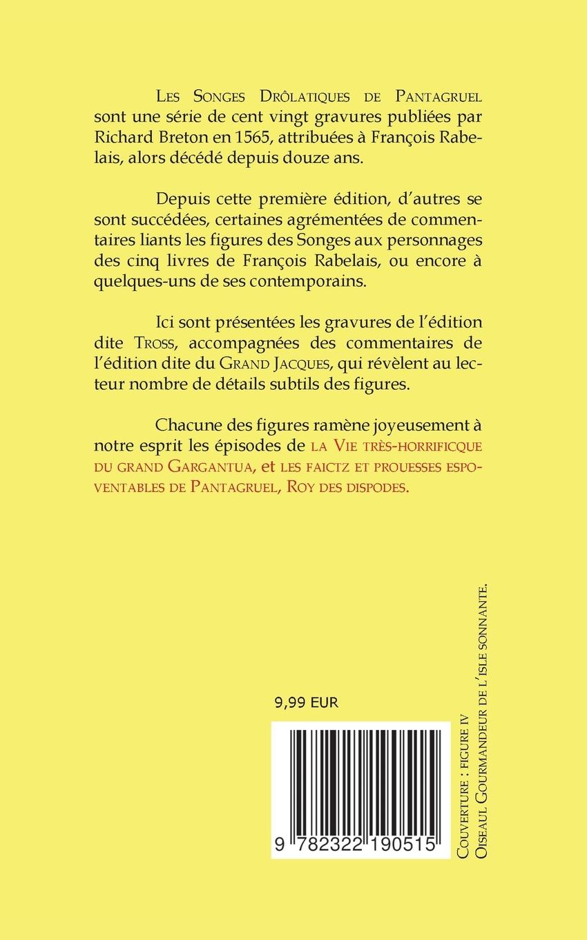 Rückseitencover Les Songes Drôlatiques de Pantagruel