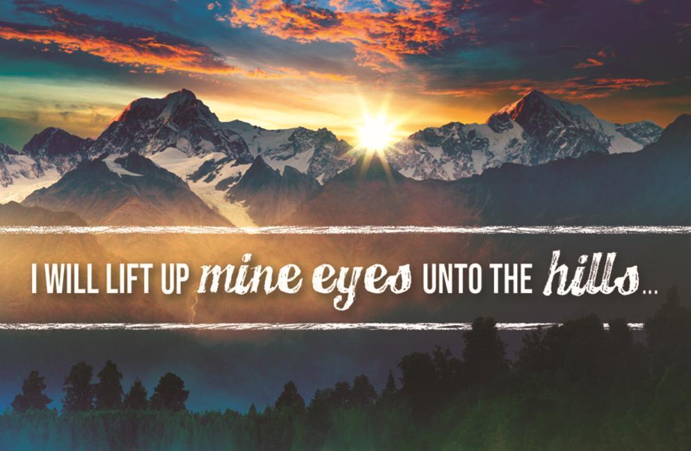 Vorderes Coverbild Postcard - I Will Life Mine Eyes