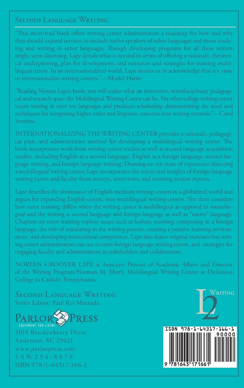 Rückseitencover Internationalizing the Writing Center