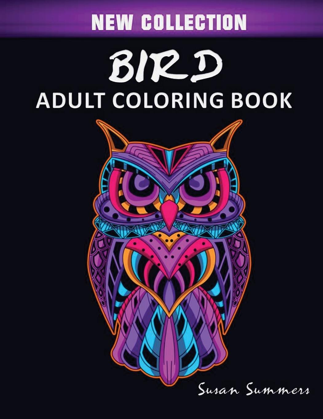 Vorderes Coverbild Bird Adult Coloring Book