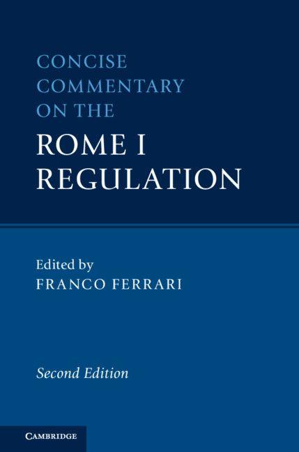 Vorderes Coverbild Concise Commentary on the Rome I Regulation