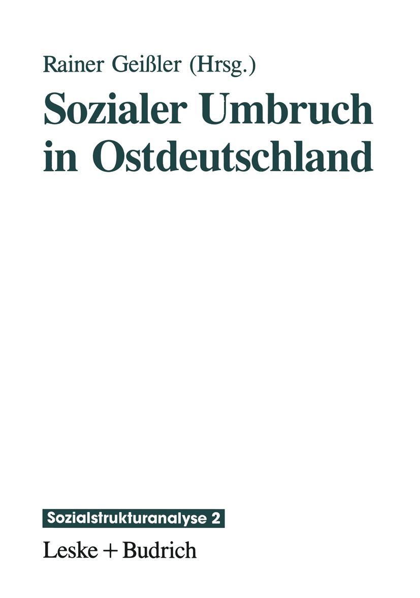 Vorderes Coverbild Sozialer Umbruch in Ostdeutschland