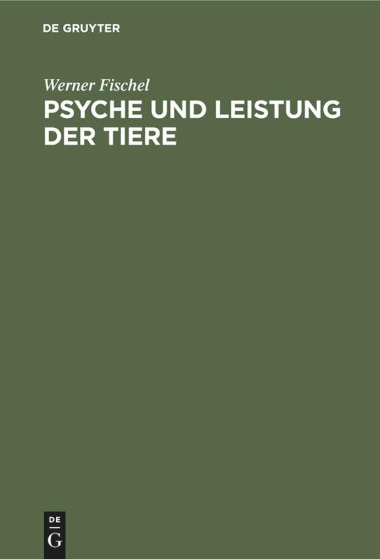 Vorderes Coverbild Psyche und Leistung der Tiere