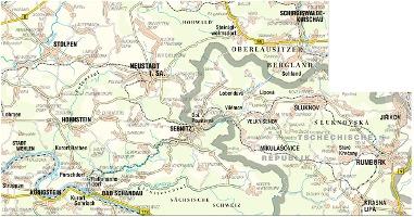Beispielinhalt (Bild) Sebnitz und Umgebung 1 : 33 000