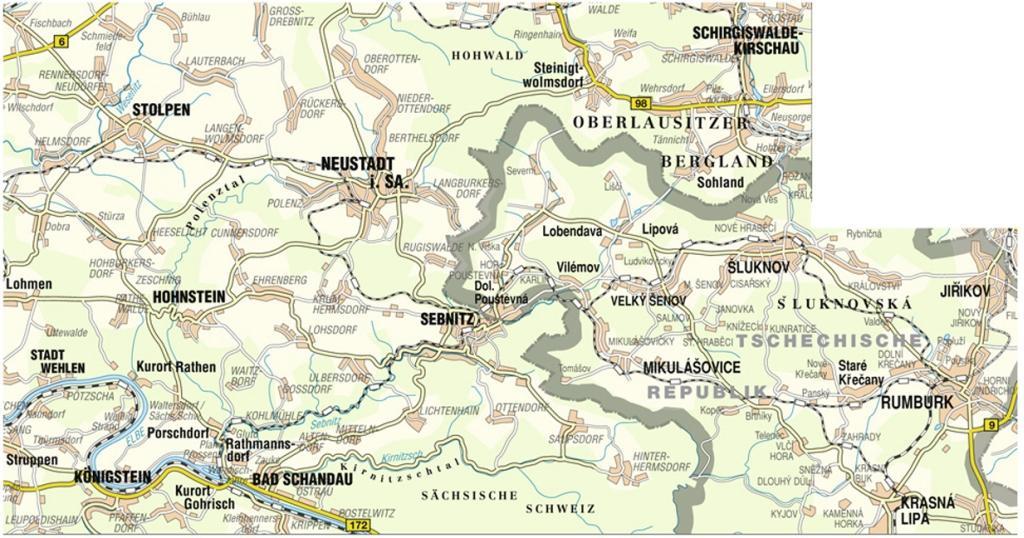 Beispielinhalt (Bild) Sebnitz und Umgebung 1 : 33 000