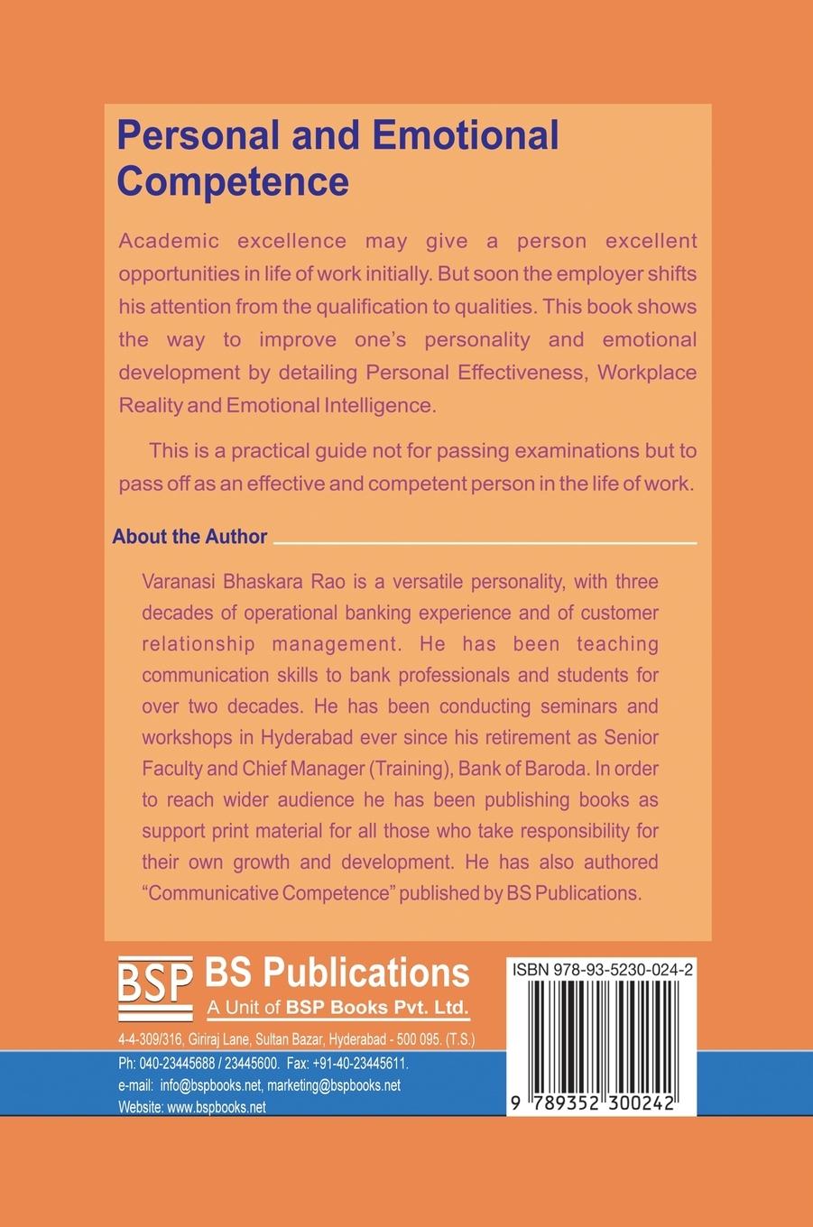 Rückseitencover Personal and Emotional Competence