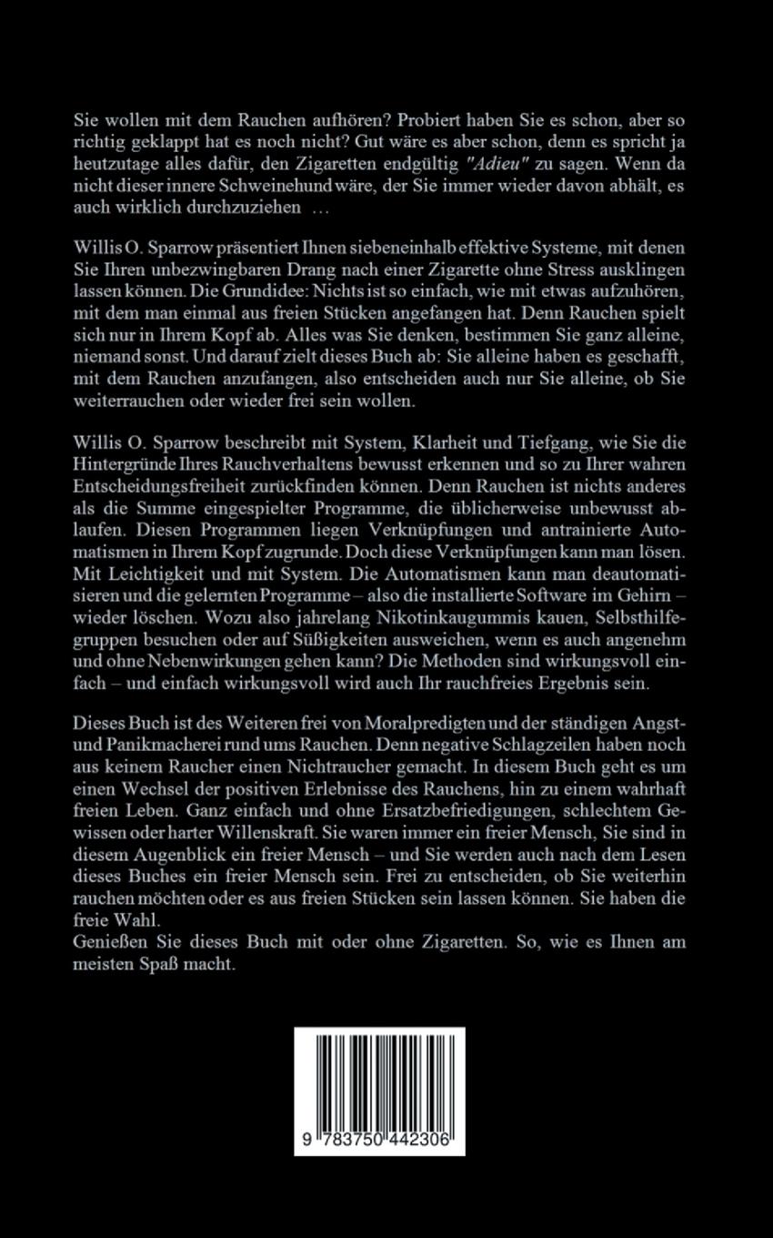 Rückseitencover FREIsein ... oder weiterRAUCHEN?