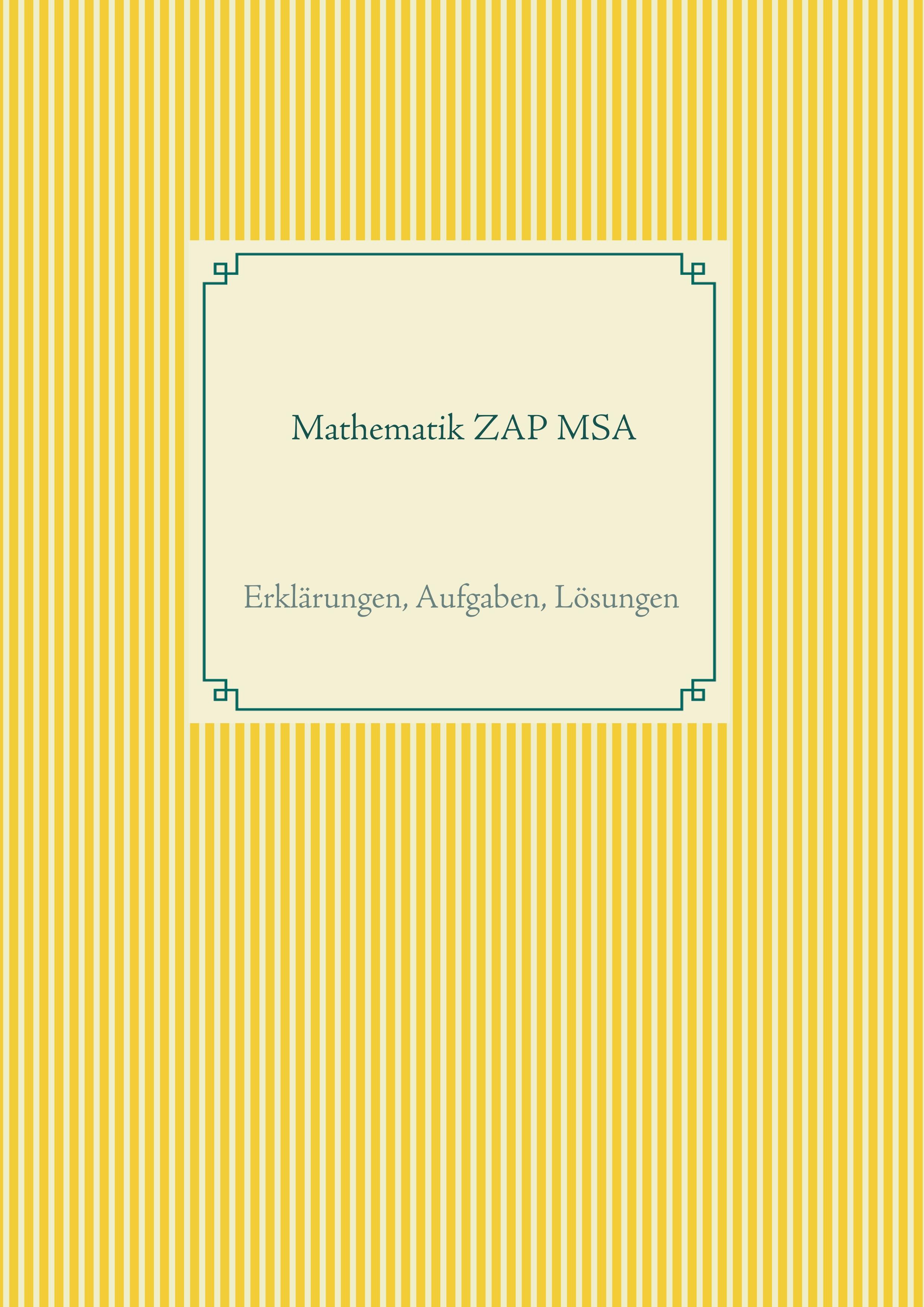 Vorderes Coverbild Mathematik ZAP MSA