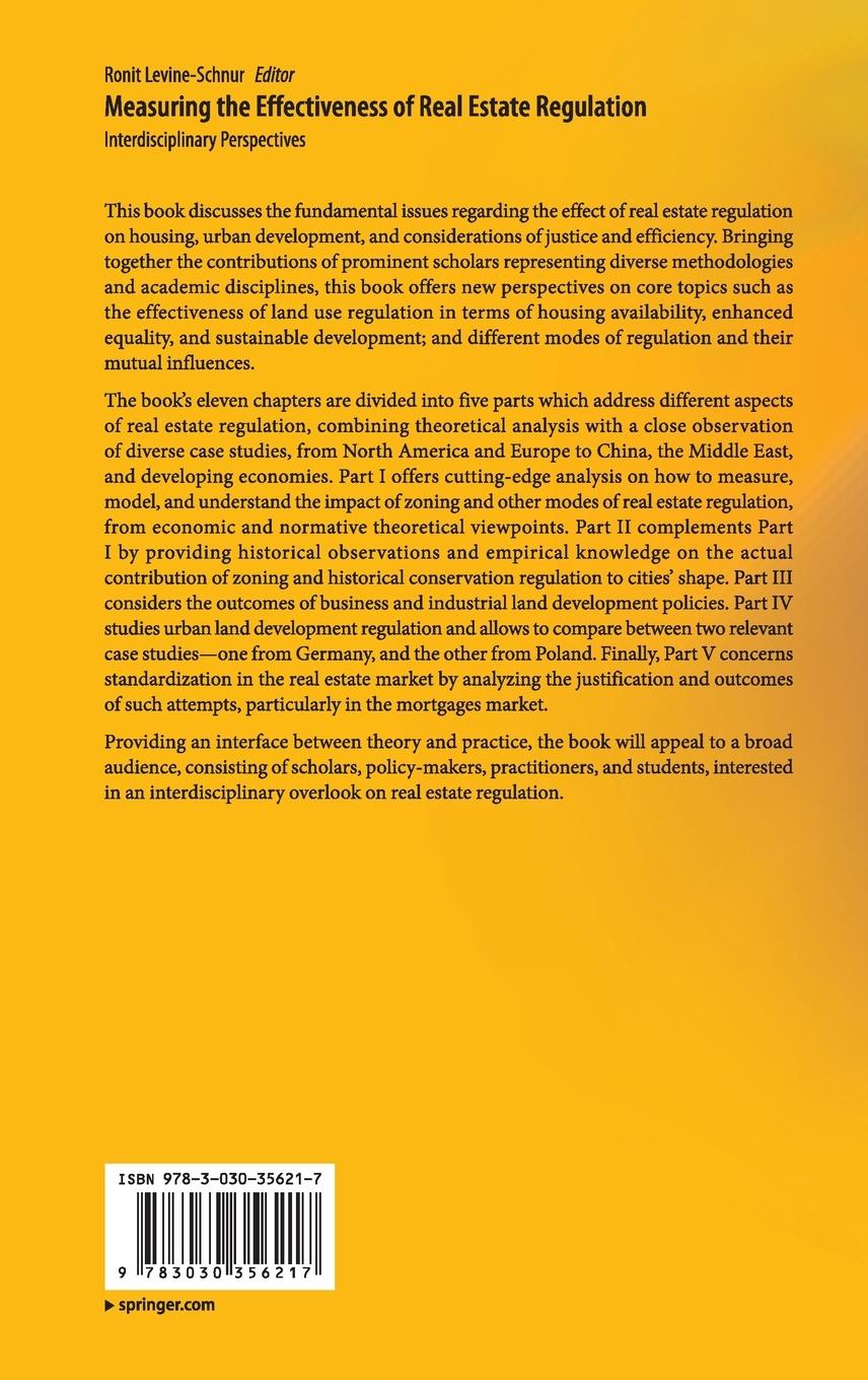 Rückseitencover Measuring the Effectiveness of Real Estate Regulation