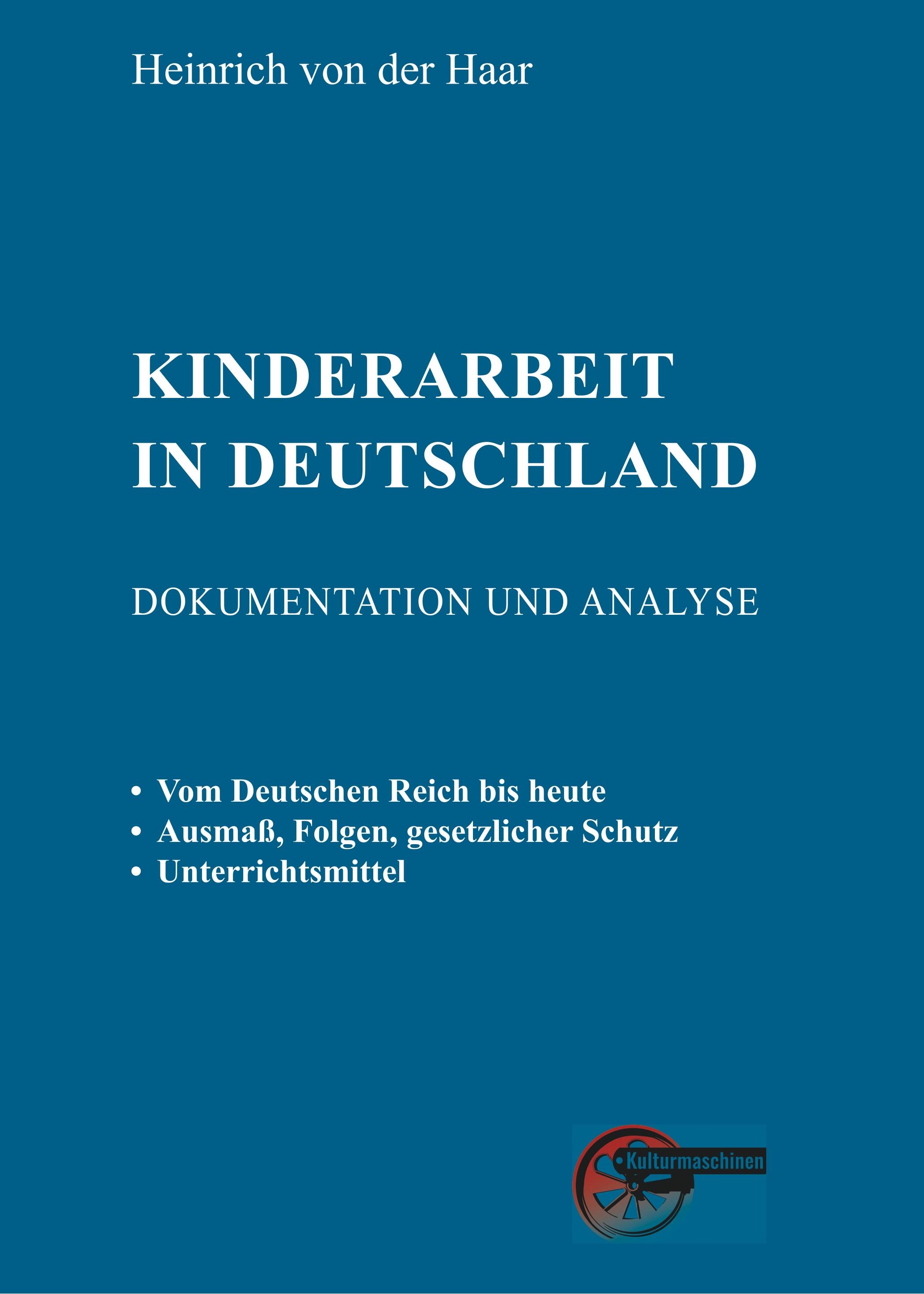 Vorderes Coverbild Kinderarbeit in Deutschland