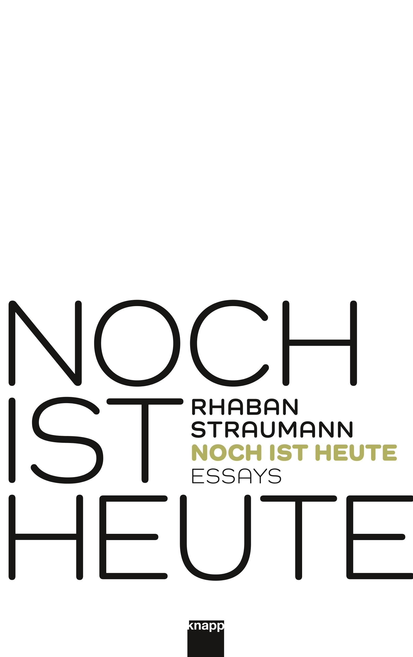 Vorderes Coverbild Noch ist heute