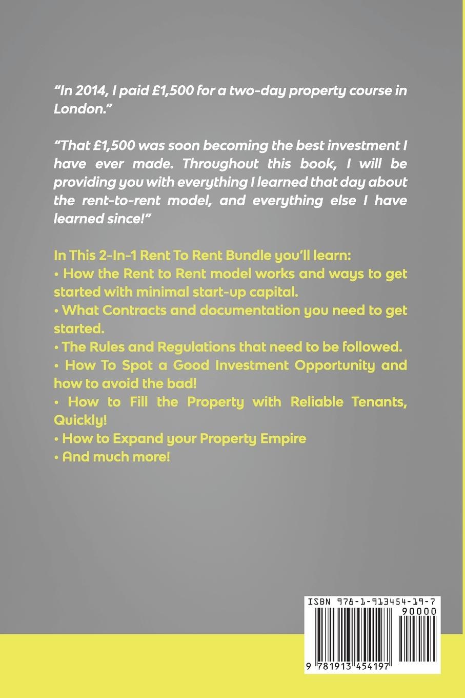 Rückseitencover Property Investment Secrets - The Ultimate Rent To Rent 2-in-1 Book Compilation - Book 1