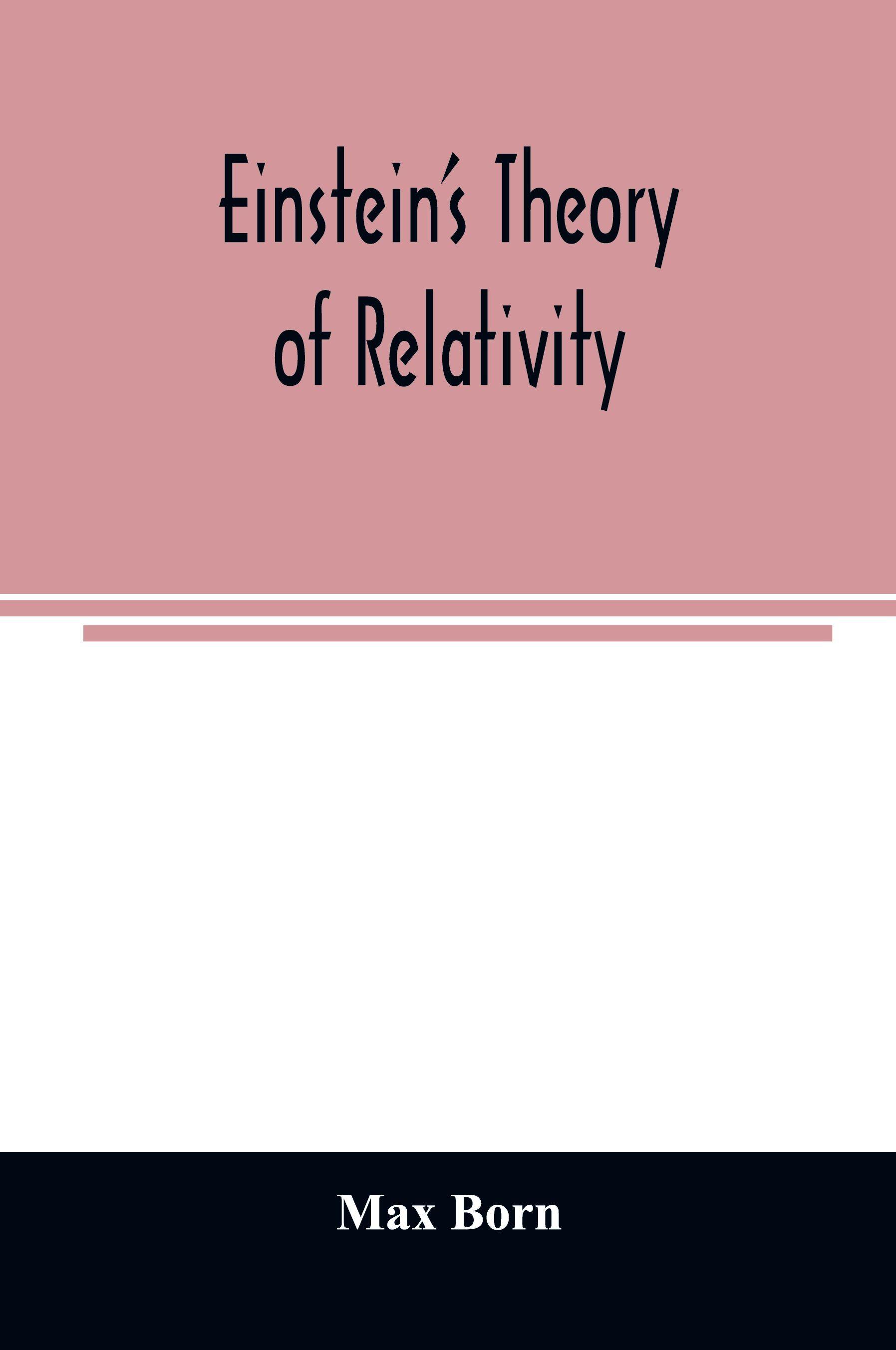 Vorderes Coverbild Einstein's theory of relativity