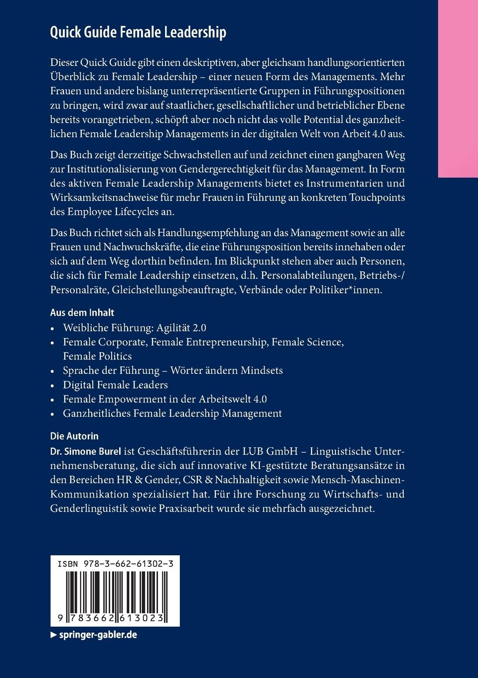 Rückseitencover Quick Guide Female Leadership