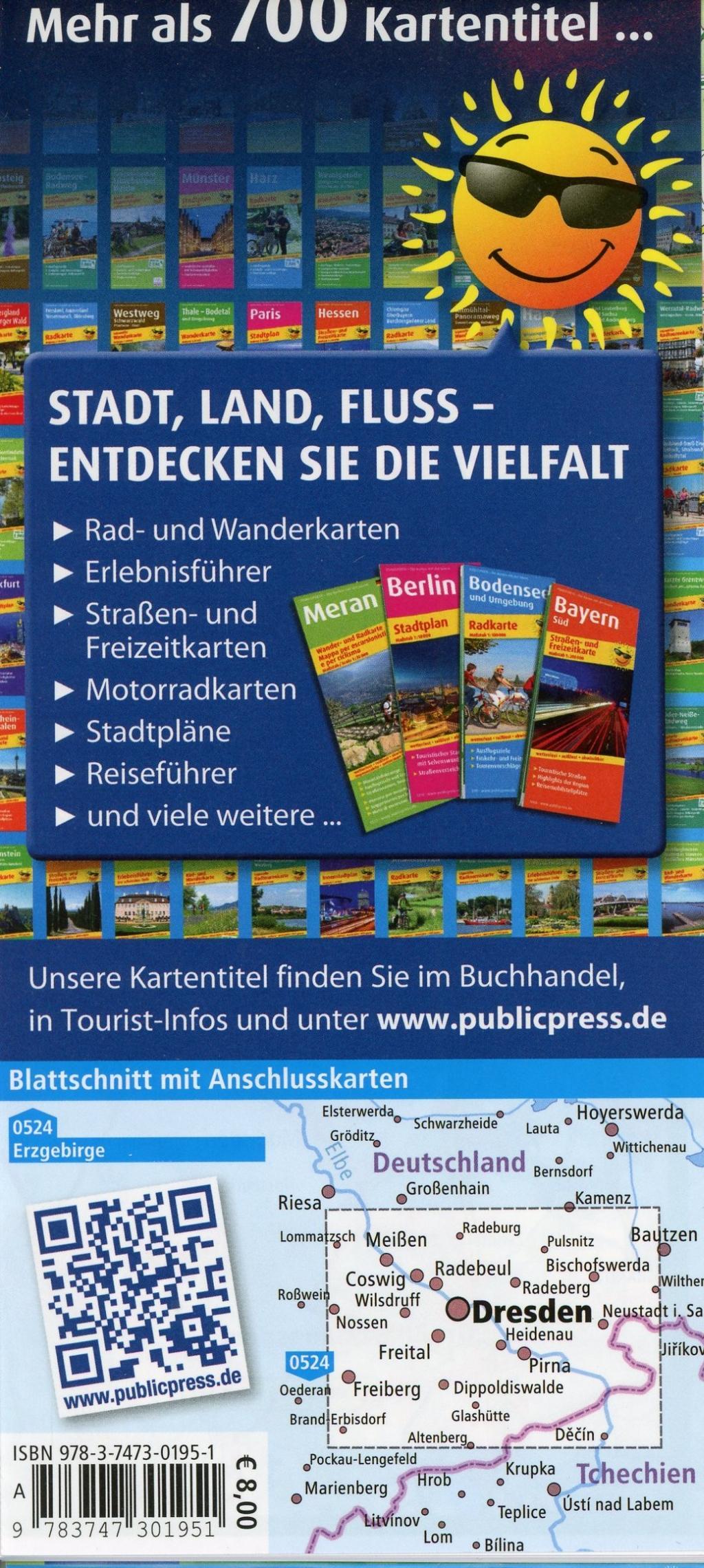 Beispielinhalt (Bild) Radwanderkarte Dresden - Elbland, Osterzgebirge, Sächsische Schweiz 1 : 100 000